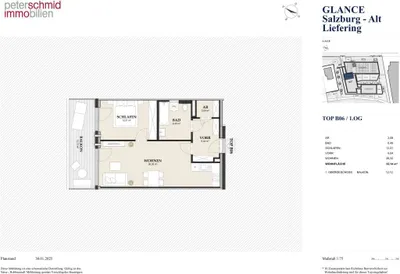 2-Zimmer-Wohnung kaufen in Salzburg Stadt – 53,14 m², € 416.500 – Bild 6 von 7