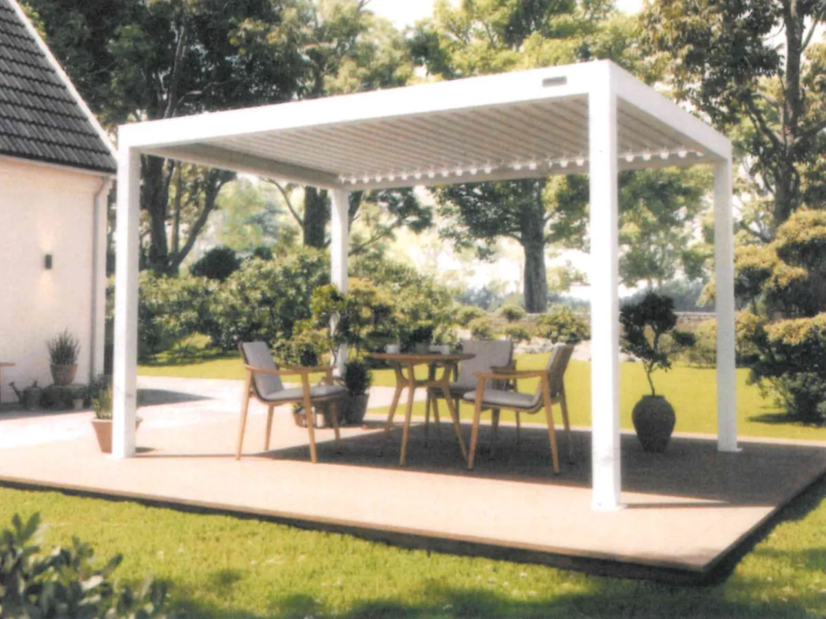 Pergola classic 111, 300x400x250 cm, Aluminium-Stahl, weiss, hagebau Fetter ABVERKAUF, € 1.700,- (2230 Gänserndorf)