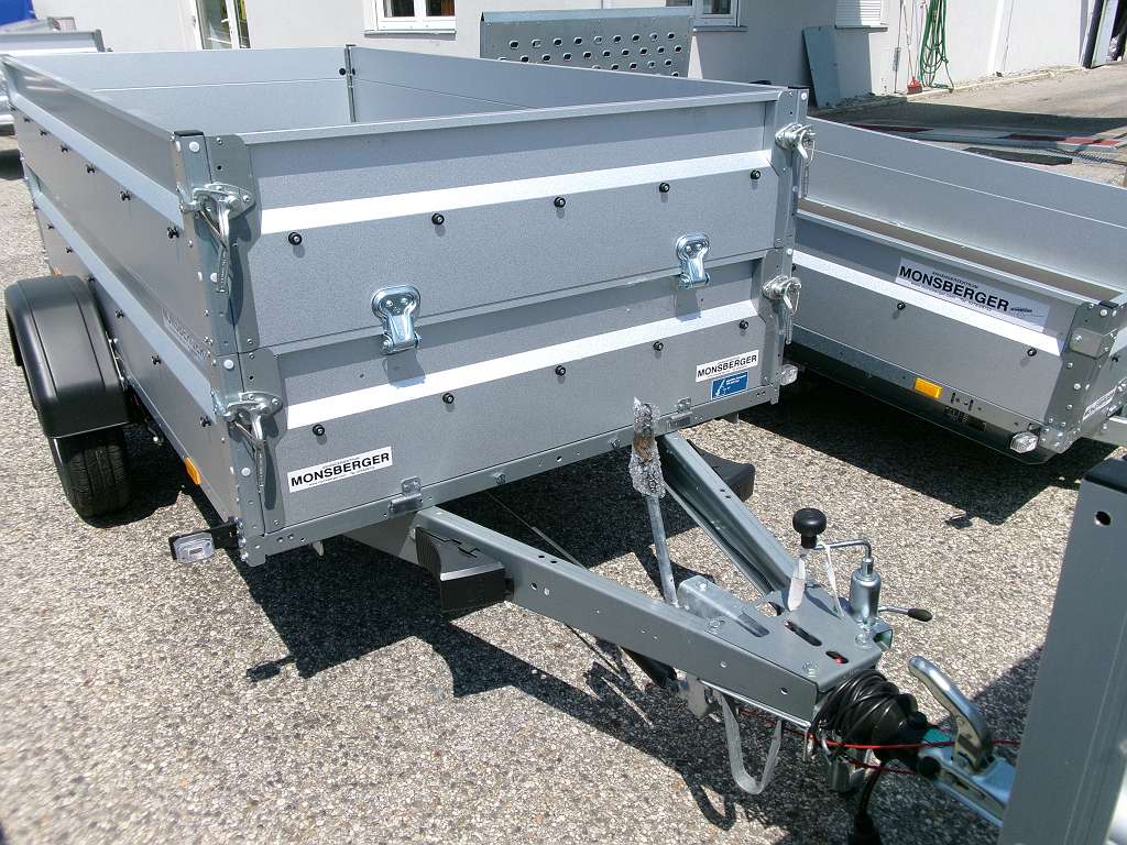 PKW Anhänger HP 3015 TAA, 3000x1500x1150 mm, 2000 kg auflaufgebr.,  2xAufsatzwände, Flachplane, Stützrad