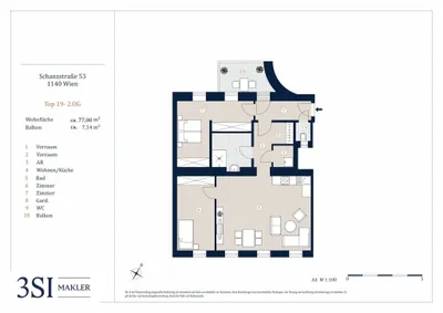 3-Zimmer-Wohnung kaufen in Wien – 75 m², € 523.000 – Bild 18 von 18