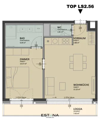2-Zimmer-Wohnung kaufen in Wien – 45,53 m², € 326.700 – Bild 14 von 14