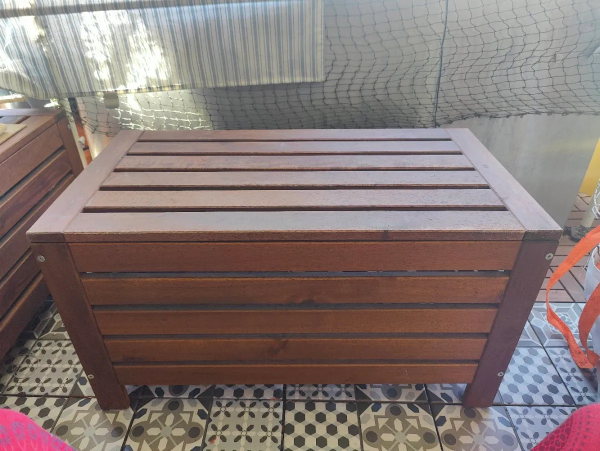 holzhocker mit stauraum Gepolsterter Sitzhocker aus Rattan Size:2 Gallons