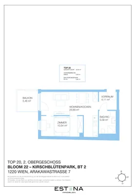 2-Zimmer-Wohnung mieten in Wien – 40,54 m², € 819 – Bild 8 von 9