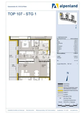 3-Zimmer-Wohnung mieten in Sankt Pölten – 71,69 m², € 881 – Bild 17 von 17