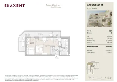 2-Zimmer-Wohnung kaufen in Wien – 39,52 m², € 319.900 – Bild 7 von 10
