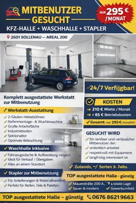 Gewerbeimmobilie mieten in Wiener Neustadt Land – 112 m², € 295 – Bild 2 von 8