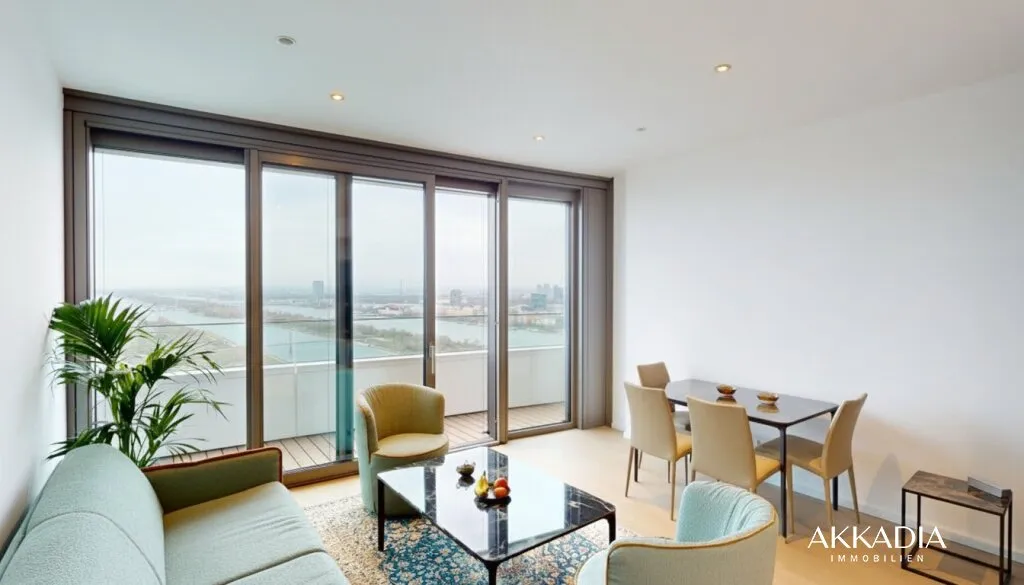 DANUBEFLATS mit Stellplatzoption | Exklusives Wohnen über den Dächern Wiens - Ansicht 2