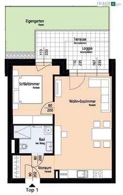 2-Zimmer-Wohnung mieten in Sankt Pölten – 53,49 m², € 892 – Bild 9 von 10