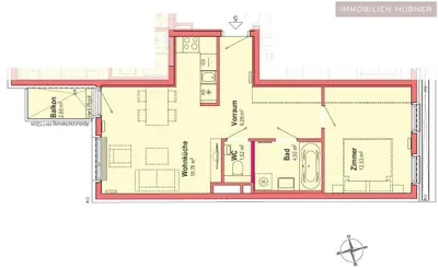 2-Zimmer-Wohnung mieten in Wien – 50 m², € 1.149 – Bild 9 von 17