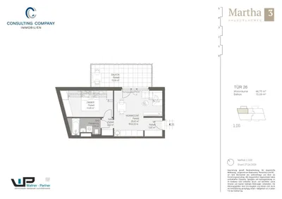 2-Zimmer-Wohnung kaufen in Wien – 46,75 m², € 319.600 – Bild 2 von 5