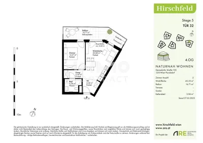 2-Zimmer-Wohnung kaufen in Wien – 45,23 m², € 278.000 – Bild 11 von 11