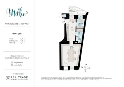 2-Zimmer-Gewerbeimmobilie kaufen in Wien – 45 m², € 259.000 – Bild 5 von 5