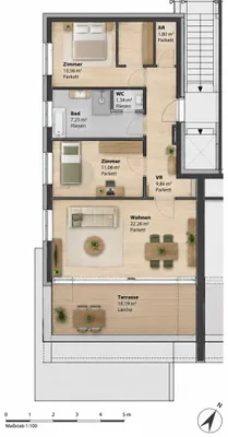 3-Zimmer-Wohnung kaufen in Graz – 72 m², € 369.000 – Bild 7 von 7