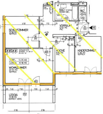 3-Zimmer-Wohnung mieten in Sankt Pölten – 84,56 m², € 708 – Bild 2 von 2