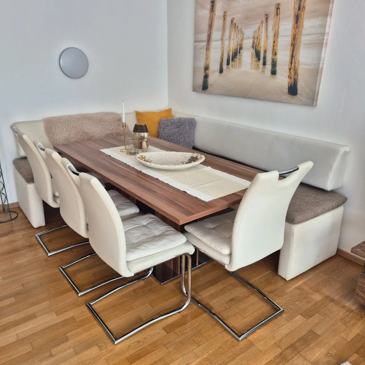outdoor regal Victora aus massivem Akazienholz 42 x 150 cm FSC 100% minimalistisches Design