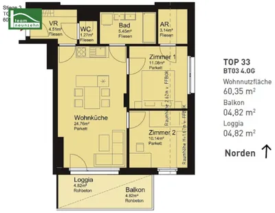 3-Zimmer-Wohnung mieten in Sankt Pölten – 60,35 m², € 995 – Bild 21 von 21