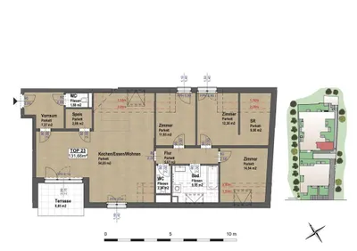 4-Zimmer-Wohnung mieten in Wien – 132 m², € 2.650 – Bild 12 von 12