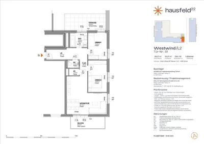 3-Zimmer-Wohnung mieten in Wien – 68,37 m², € 1.380