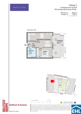 2-Zimmer-Wohnung kaufen in Wien – 39,55 m², € 299.000 – Bild 9 von 9