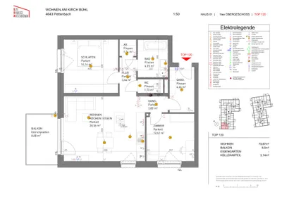 3-Zimmer-Wohnung mieten in Kirchdorf an der Krems – 79,67 m², € 1.016 – Bild 6 von 6