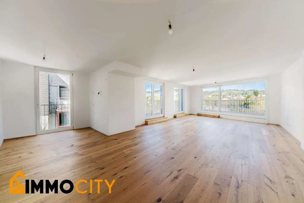 Traumhafter Panoramablick - luxuriöse 4-Zimmer-Wohnung mit 32,71 m² Balkon, Erstbezug, erstklassige Ausstattung + Garage - Ansicht 3