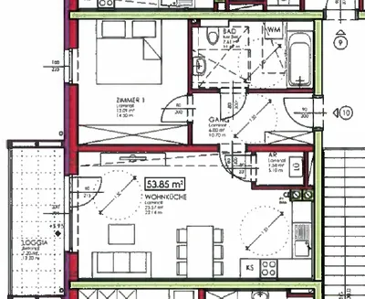 2-Zimmer-Wohnung mieten in Sankt Pölten Land – 53,85 m², € 719