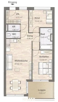3-Zimmer-Wohnung mieten in Villach Land – 75 m², € 1.822 – Bild 25 von 25