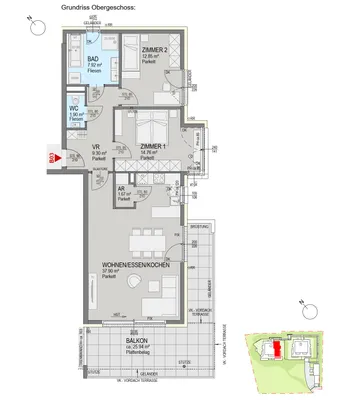 3-Zimmer-Wohnung kaufen in Graz – 86,3 m², € 615.000 – Bild 4 von 6