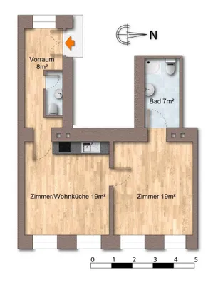 2-Zimmer-Wohnung kaufen in Wien – 54 m², € 189.000 – Bild 6 von 7