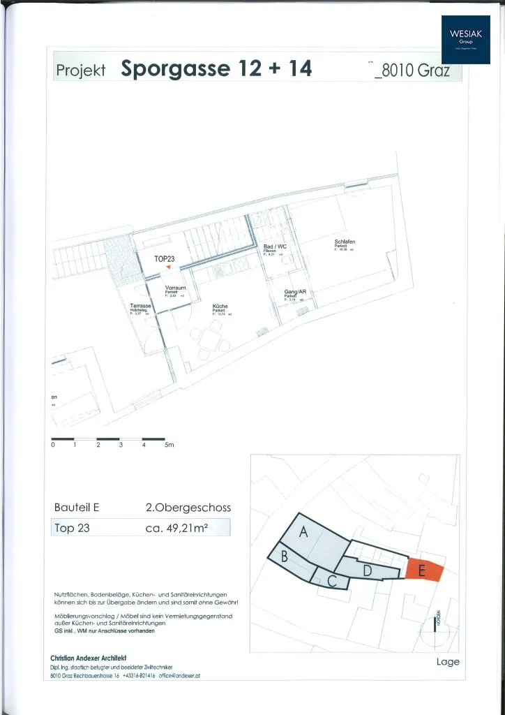 Sporgasse 12-14/23 - Singlewohnung mit Terrasse Nähe Hauptplatz - Ansicht 3