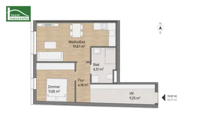2-Zimmer-Wohnung kaufen in Graz – 50,47 m², € 216.128 – Bild 8 von 8