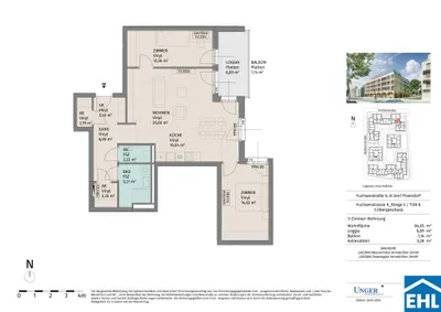 3-Zimmer-Wohnung mieten in Tulln – 84,65 m², € 1.235 – Bild 10 von 10
