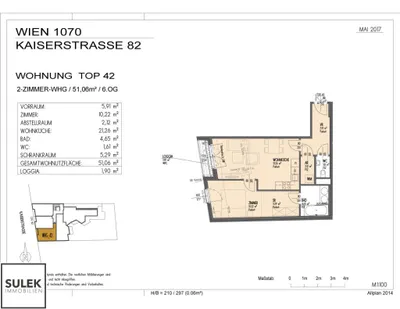 2-Zimmer-Wohnung mieten in Wien – 51,06 m², € 1.299 – Bild 14 von 14
