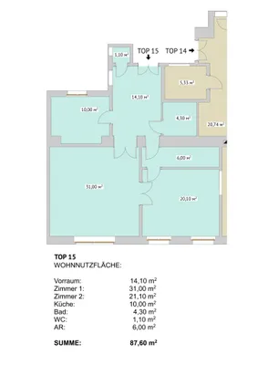 3-Zimmer-Wohnung kaufen in Wien – 88 m², € 494.000 – Bild 24 von 24