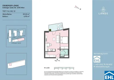 2-Zimmer-Wohnung mieten in Wien – 39,32 m², € 1.140 – Bild 14 von 14