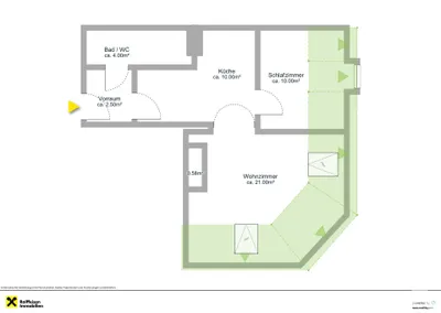 2-Zimmer-Wohnung kaufen in Graz – 49,7 m², € 139.000 – Bild 14 von 15