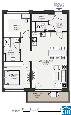 3-Zimmer-Wohnung mieten in Graz – 79,68 m², € 1.241 – Bild 7 von 7