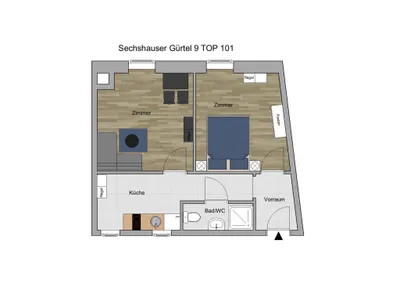 2-Zimmer-Wohnung mieten in Wien – 36 m², € 990 – Bild 14 von 14