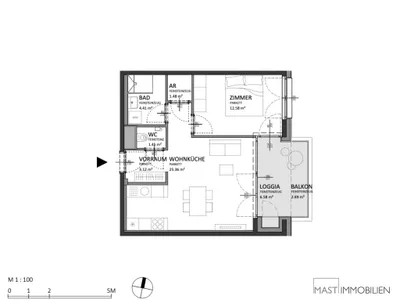 2-Zimmer-Wohnung kaufen in Wien – 55,11 m², € 351.000 – Bild 12 von 12