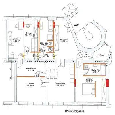 5-Zimmer-Wohnung mieten in Wien – 141,49 m², € 2.613 – Bild 16 von 16