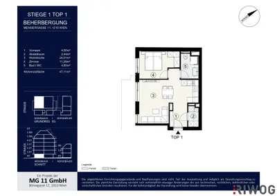 2-Zimmer-Gewerbeimmobilie kaufen in Wien – 47,1 m², € 249.000 – Bild 7 von 7