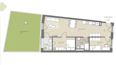 Wohnung mieten in Linz – 61,56 m², € 1.124 – Bild 1 von 2
