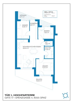 4-Zimmer-Wohnung mieten in Graz – 68,84 m², € 843 – Bild 19 von 19