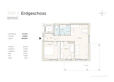 3-Zimmer-Wohnung kaufen in Graz – 57,67 m², € 399.999 – Bild 2 von 7