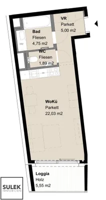 1-Zimmer-Wohnung mieten in Wien – 33,67 m², € 959 – Bild 11 von 12