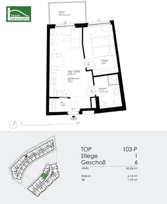 2-Zimmer-Wohnung mieten in Wien – 44,2 m², € 935 – Bild 16 von 16