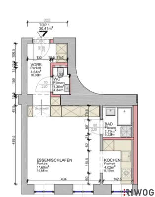 1-Zimmer-Wohnung kaufen in Wien – 30,41 m², € 144.900 – Bild 14 von 14