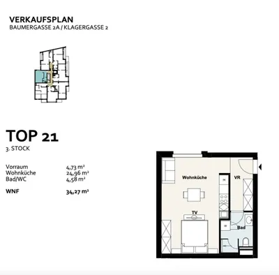 1-Zimmer-Wohnung kaufen in Wien – 34,26 m², € 232.620 – Bild 11 von 11