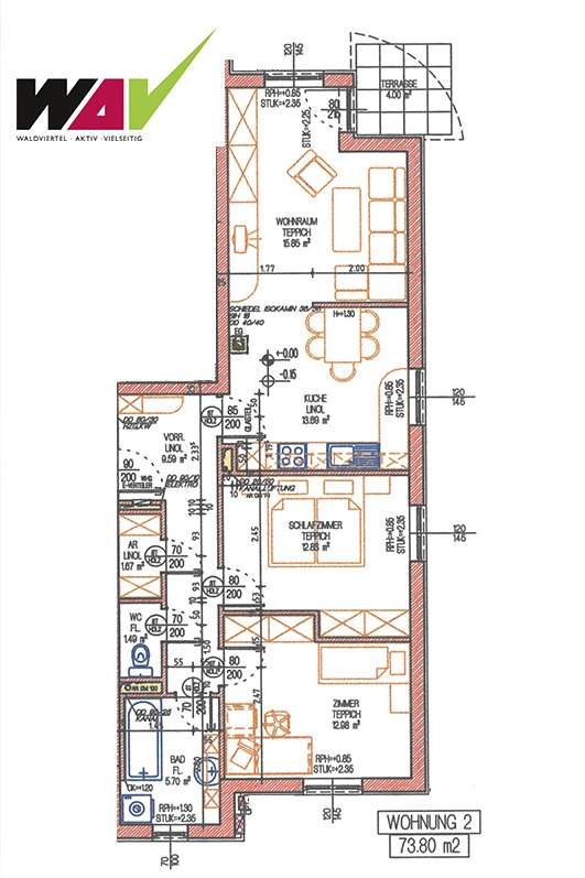 Wohnung in Echsenbach, 73 m², € 512,-, (3903 Echsenbach ...