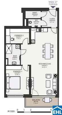 3-Zimmer-Wohnung mieten in Graz – 84,83 m², € 1.259 – Bild 7 von 7